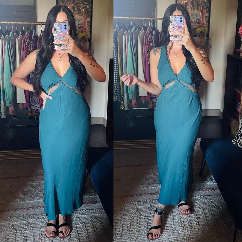 Wild Fable Lace Midi Slip Dress